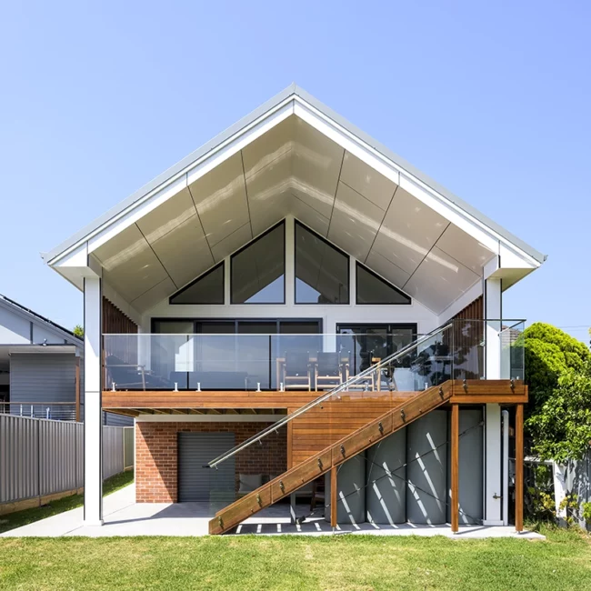 home extension with deck